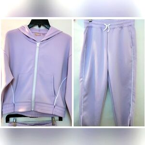 Nordstrom 2 PC SET BRAND Zella Tween jogging track suit size Medium. Lavender